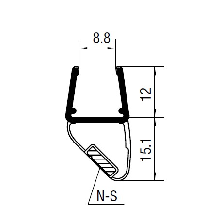 Türdichtprofil mit Magneteinlage