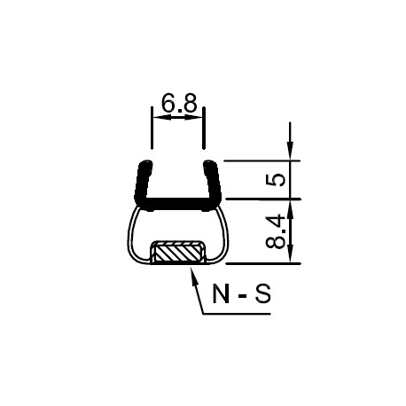 Türdichtprofil mit Magneteinlage