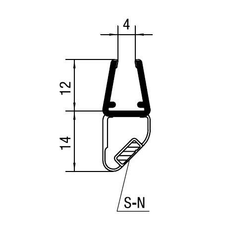 Türdichtprofil mit Magneteinlage