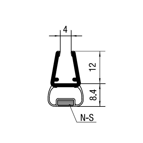 Türdichtprofil mit Magneteinlage