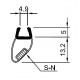 Türdichtprofil mit Magneteinlage