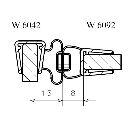 Profile set for swing door